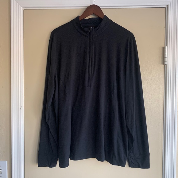 Fabletics Phoenix Mid Layer Black Half Zip Jacket Pullover 3X Sporty Workout - Picture 1 of 9